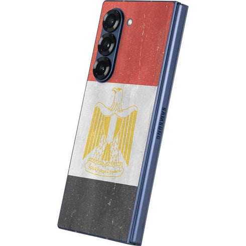 Egypt Flag Distressed Galaxy Z Fold6 Skin